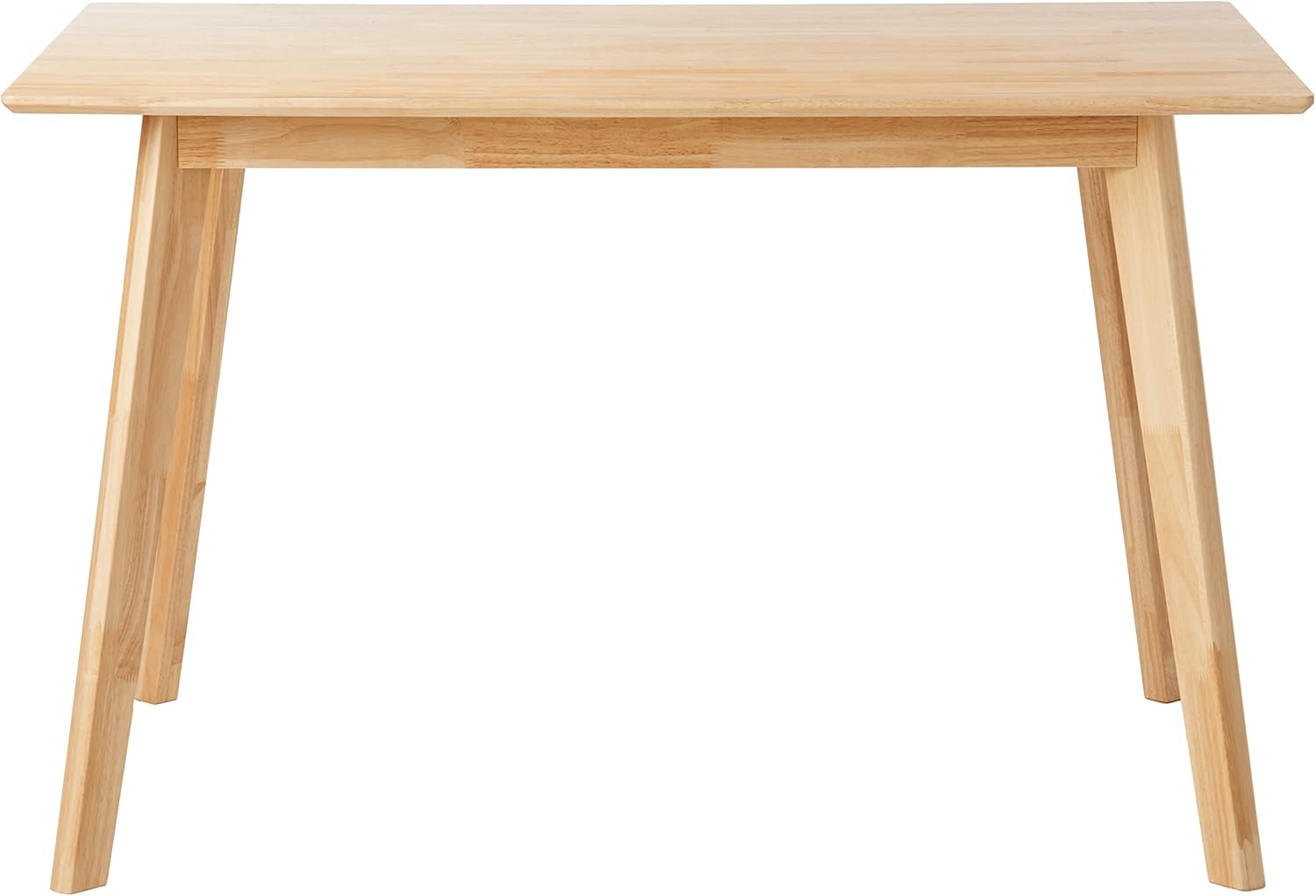 Amazon Basics FSC Certified Sturdy Solid Wood Rectangular Dining Table, Easy Assembly, Kitchen Table, 29.5"D x 47.2"W x 29.5"H, Natural Wood