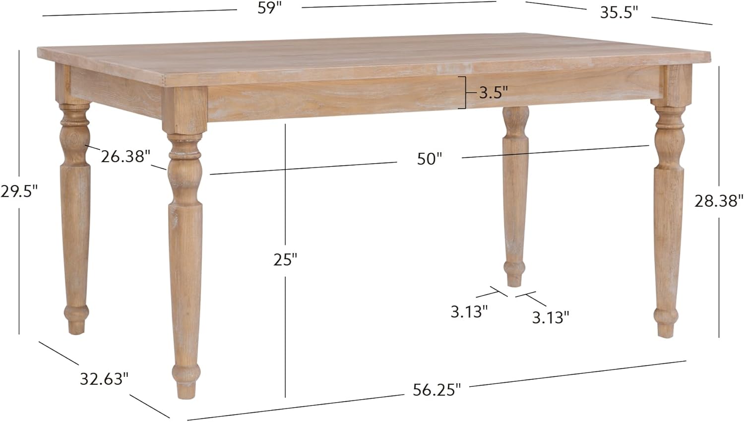 Linon Dining Table Brown