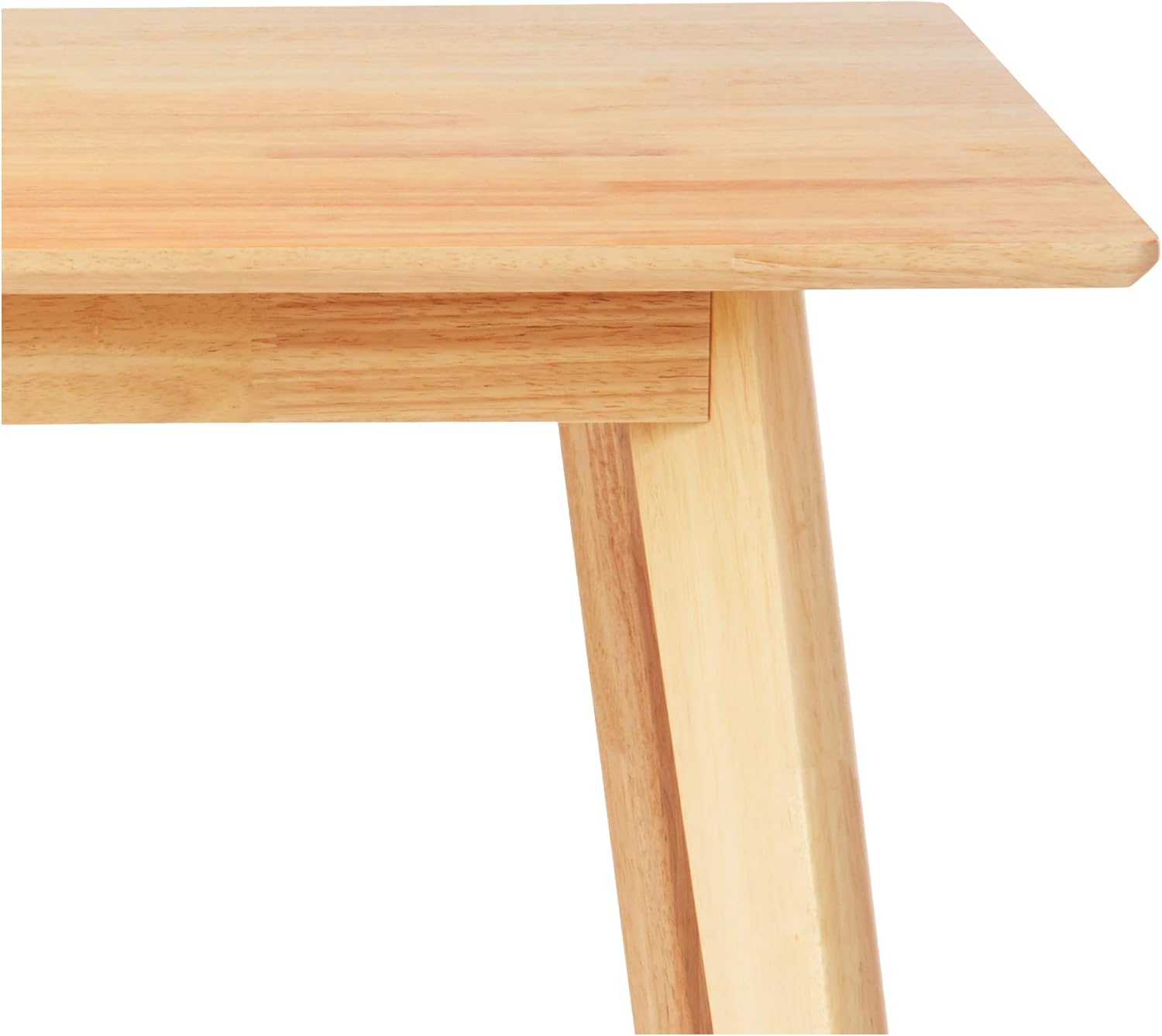 Amazon Basics FSC Certified Sturdy Solid Wood Rectangular Dining Table, Easy Assembly, Kitchen Table, 29.5"D x 47.2"W x 29.5"H, Natural Wood